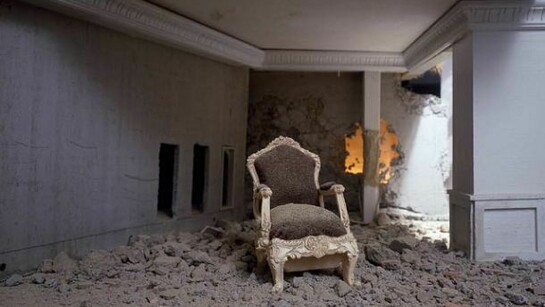 Wafaa Bilal, Chair, 2003-2012, Archival inkjt Photograph, 40x50 inches