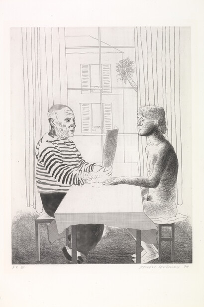 David Hockney, Artist and Model 1973 - 1974, © David Hockney