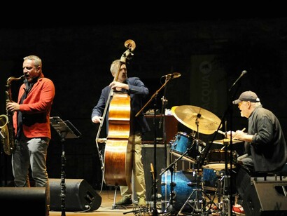 Flavio Boltro, Nico Gori, Massimo Moriconi, foto Francesco Barni