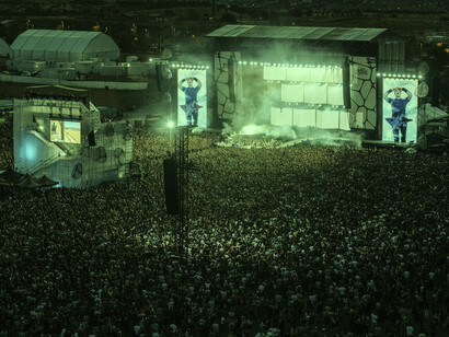 La banda estadounidense Metallica inauguró el festival en el escenario principal Stage Mad Cool. Foto Paco Poyato