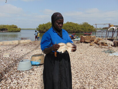 Habitantes de la isla de Niodior, Senegal