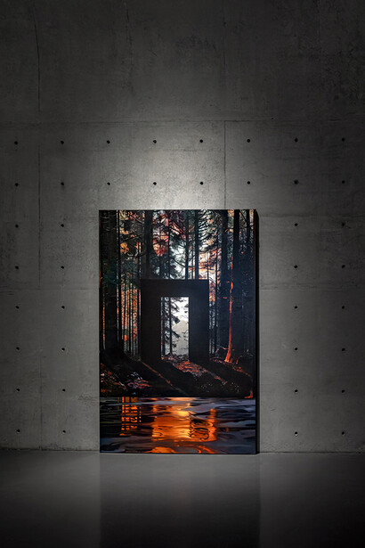 Yang Bodu, Black eagle, white eagle, exhibition view. Courtesy of Long Museum