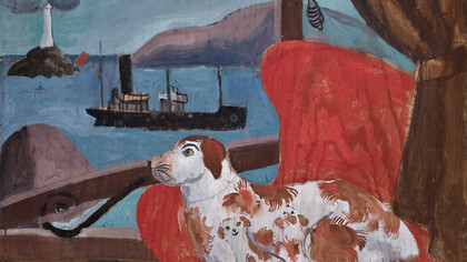 Christopher Wood - China Dogs in a St lves Window, 1926, gouache on panel, 63.5 x 76.2cm, Pallant House Gallery (on loan from a private collection)