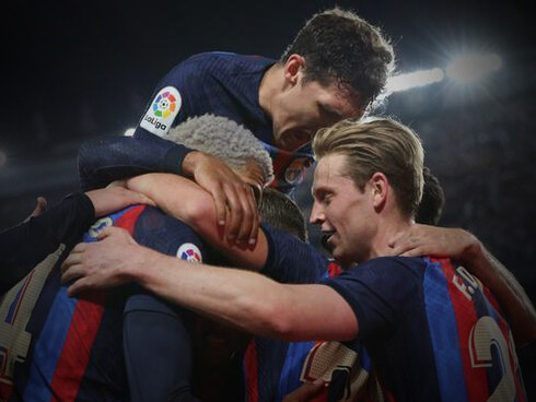 Jugadores del FC Barcelona, campeón de la Liga 2022/23