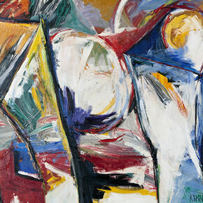 Ken Kaminski, Wounded Towers, Oil on canvas, 80" x 98" 2002
