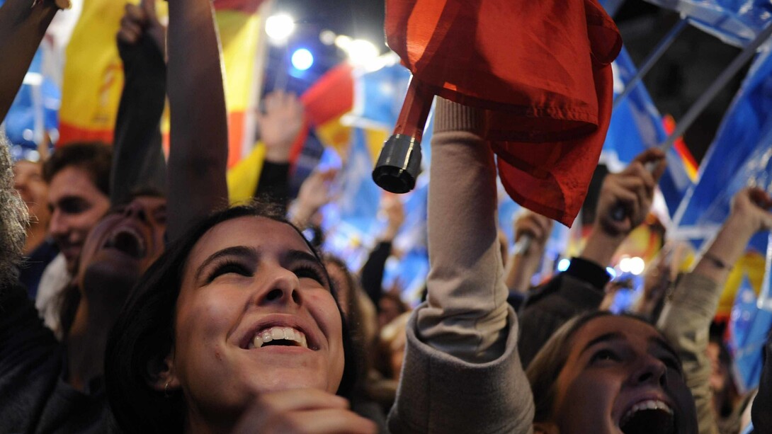 Manifestación en la Plaza de España