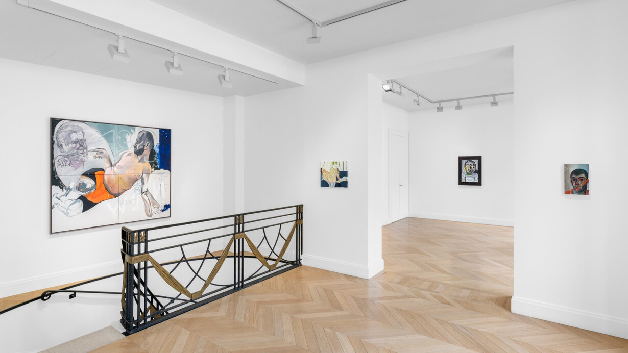 Frank Auerbach, Self-portraits, exhibition view. Courtesy of Skarstedt 