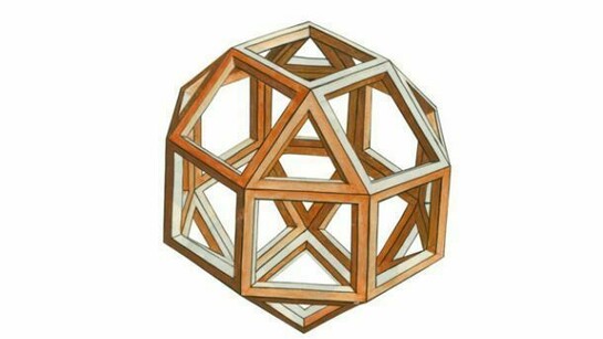 Rombicubottaedro. Figura geometrica da De divina proportione di Luca Pacioli, disegno di Leonardo da Vinci, 1498