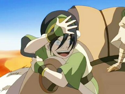 Toph, a blind earthbender from Avatar: The Last Airbender
