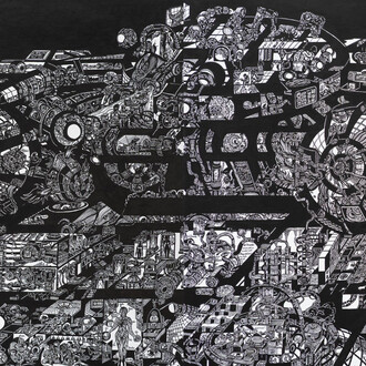 Atthaphon Suetrongprasert, Lidar: the machine’s eye lidar (detail), 2026. Courtesy of Number 1 Gallery