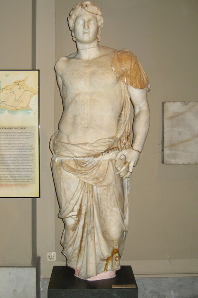 Statua di Alessandro Magno, sec. III a.C. firmata "Menas", Museo Archeologico di Istanbul, Turchia 
