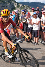 Deux cyclistes en pleine course lors de la 20e étape du Tour de France 2024