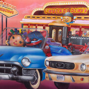 Mr B Baby, Chucho’s diner (detail), 2024. Courtesy of West Chelsea Contemporary