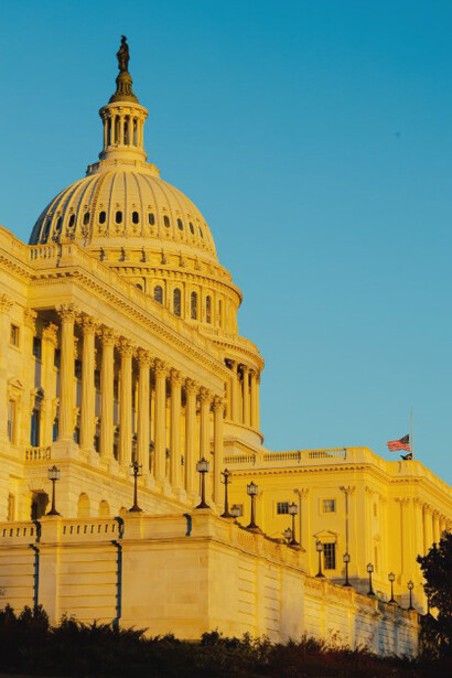 The U.S. Capitol Building in Washington, DC, the building houses both the Senate and the House of Representatives
