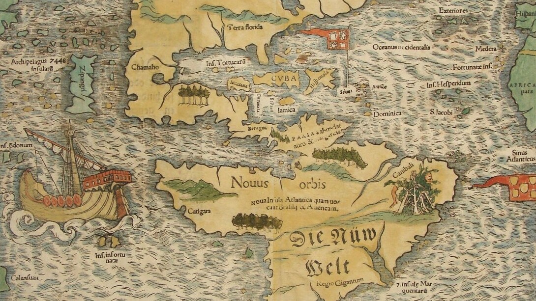 Mapa del Nuevo Mundo de Sebastián Münster (1552)