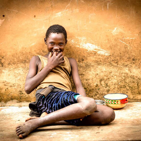 Laurent Moreau, Child of Benin, Photographic Print on Dibond, 23.5" x 31.5"