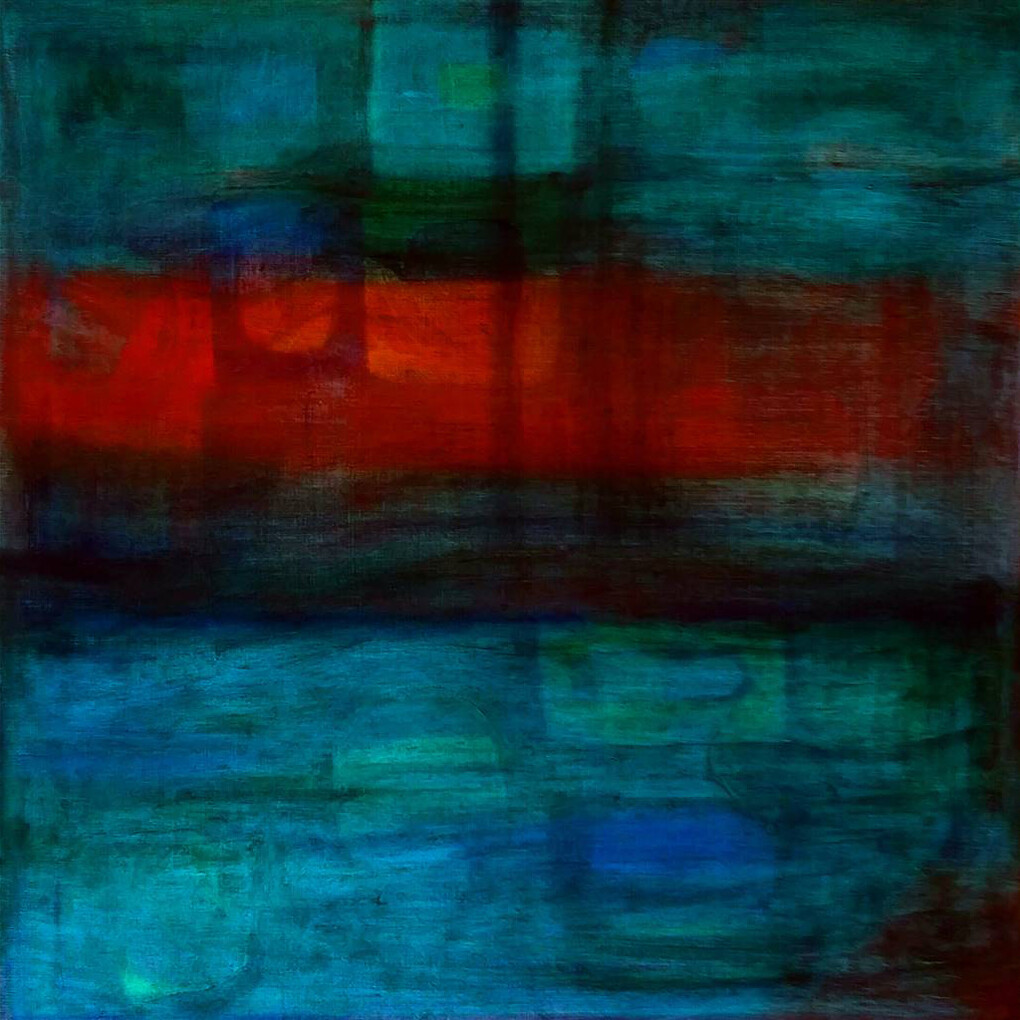 Gudrun Alvebro, There is a Sheltered Harbor, Oil on Linen, 23.5" x 23.5"
