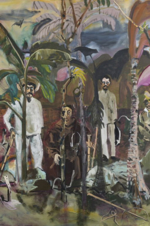 Maia Cruz Palileo, The Way Back, 2018, Oil on canvas, 150 x 119.5 cm. Courtesy of the Artist and Taymour Grahne.