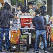 Adrian Delgado, Sidewalk stand (detail), 2026. Courtesy of 1202 Contemporary