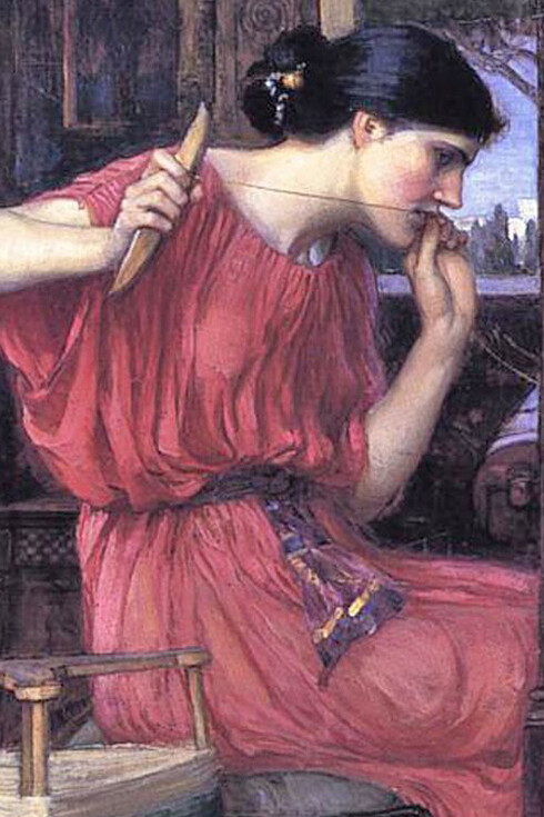 John William Waterhouse, Penelope e i pretendenti, dettaglio