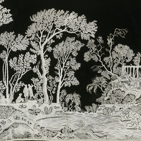 Landscape with group of trees, body of water and monastery on a rock, 1810. Courtesy of Kulturforum