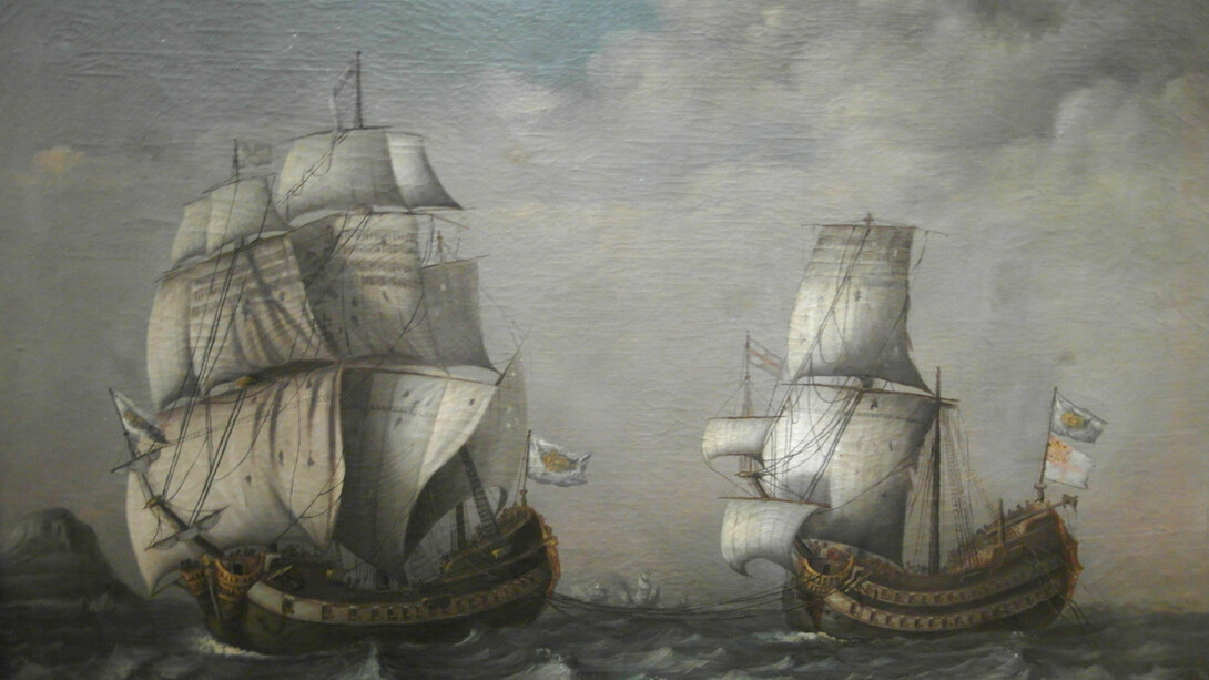 Una carabela española remolca un barco británico: desde el siglo XVI, la lucha por el control del Caribe fue brutal entre el Imperio español (pronto en decadencia) y el británico, cuya Armada acabaría dominando los océanos en los siglos posteriores