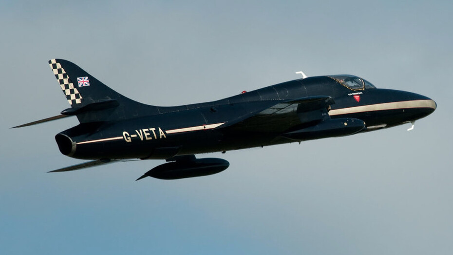 Hawker Hunter T7. Courtesy of Jet Aircraft Museum