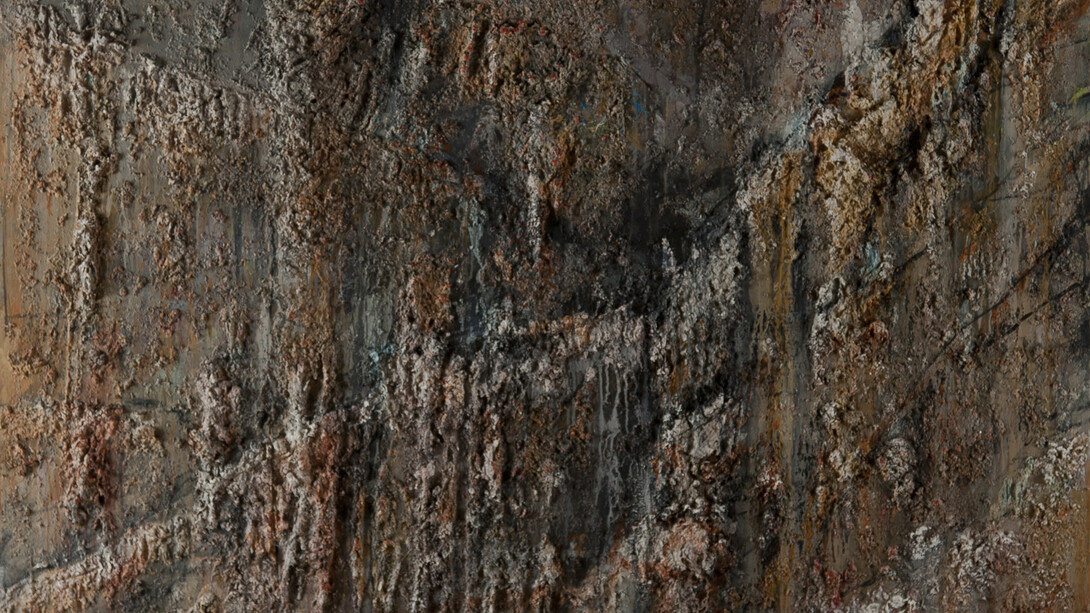 Thaier Helal, Qalamoun Mountains, 2014, Mixed media on canvas, 152 x 183 cm
