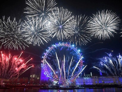 Celebración del año nuevo en Londres, Reino Unido