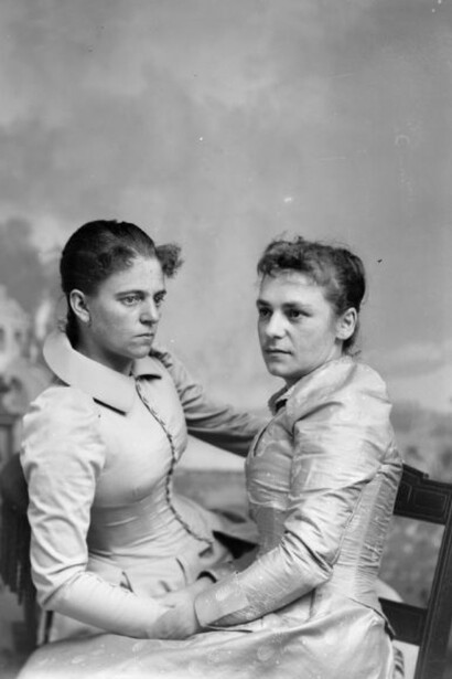 Charles Van Schaick, two women photographed in the studio, 1800s-early 1900s. Courtesy of Portrait Society
