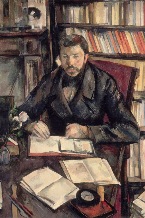 Paul Cézanne, Gustave Geffroy, 1895–1896, oil on canvas, Musée d'Orsay, Paris, Gift of the Pellerin family, 1969, Photograph © RMN-Grand Palais (Musée d’Orsay)/Hervé Lewandowski