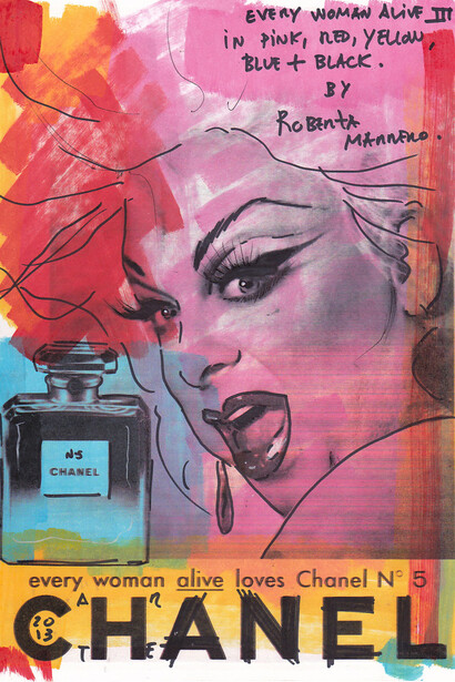 Roberta Marrero. Cartel basado en la imagen de Chanel