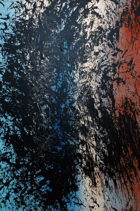 Hans Hartung, T1985 - H13, 1985, Acrylique sur toile, 130 x 102 cm, Courtesy Opera Gallery