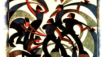 S. Andrews, Sdledge hammers, 1925-30, linoleumgrafia