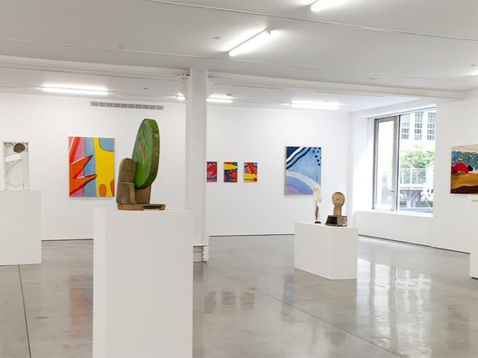 Tim Braden, installation of "Porthmeor" exhibition, 2014. Courtesy of Ryan Lee, New York.