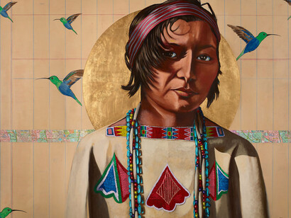 Drawing on Tradition: Kanza Artist Chris Pappan. Courtesy of Field Museum