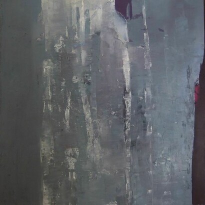 Masako Tobita, After the Waterfall I, 100 x 100 cm, oil on canvas