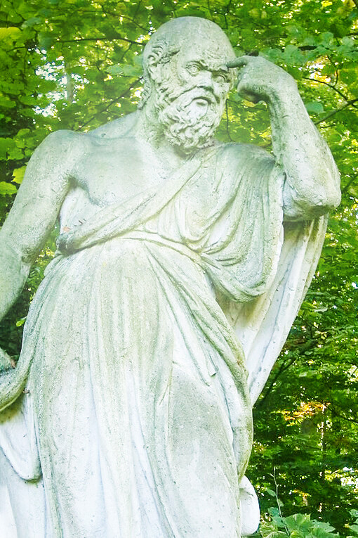 Estatua de Sócrates, situada en el Hermitage de Bayreuth, Alemania