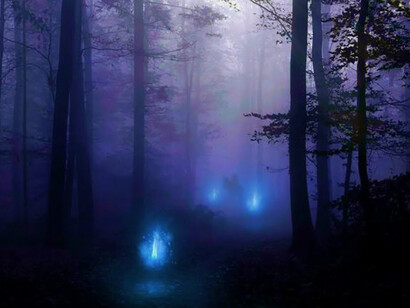 Representación de los fuegos fatuos