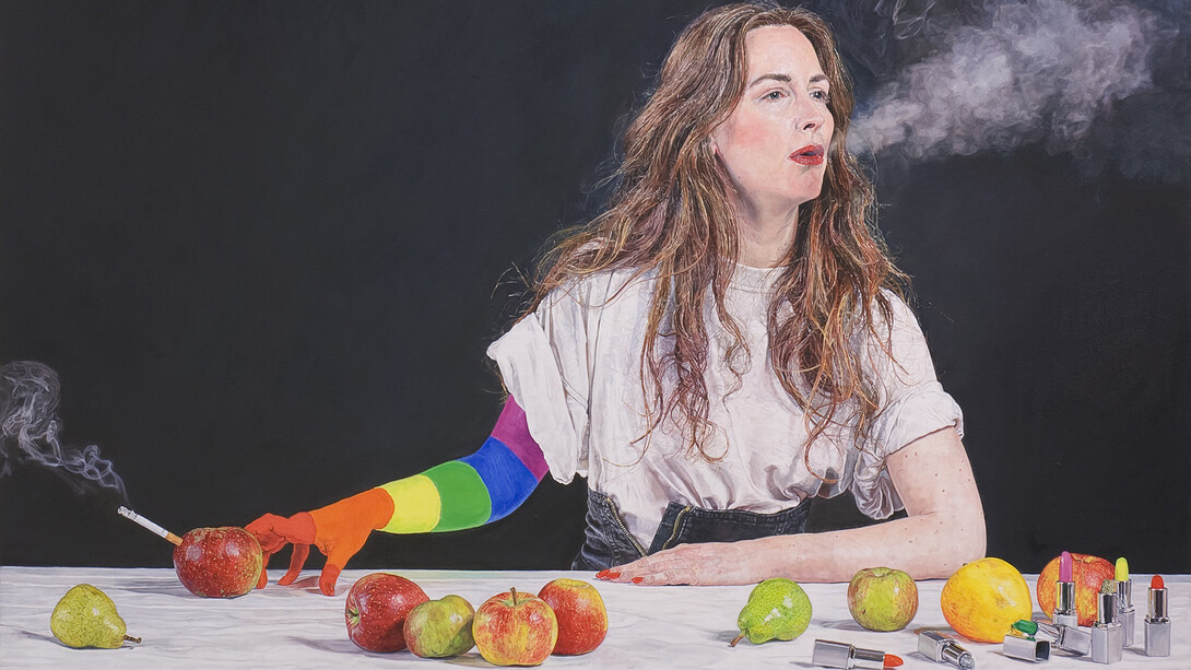 Ulrich Lamsfuss, Arises, 2013, huile sur toile, 125 x 125 cm, Courtesy Galerie Daniel Templon, Paris