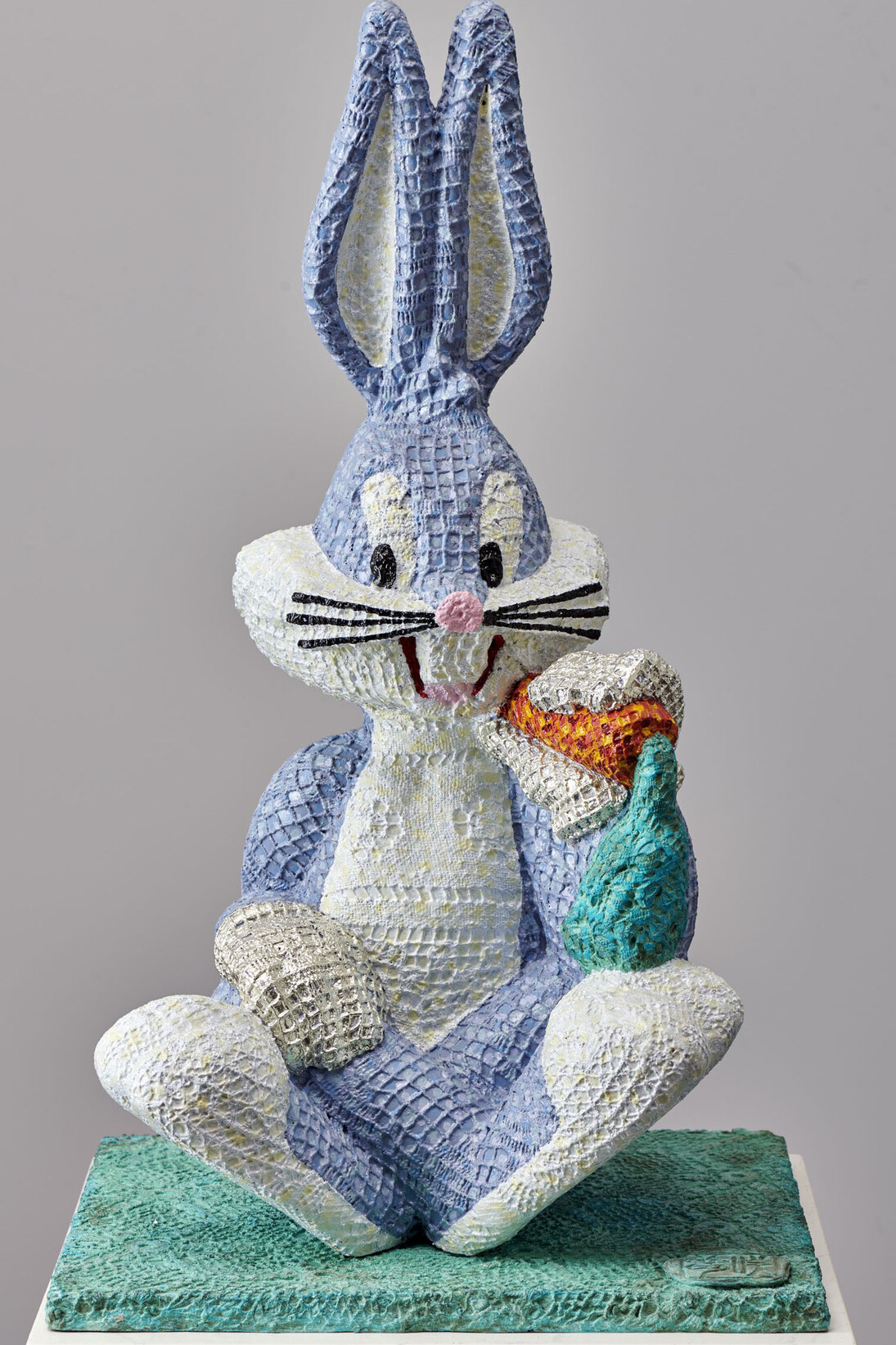 Sam Havadtoy, Bugs Bunny, bronze, unique lost wags casting, acrylic and gold leaf, 65x37x35 cm, 2017