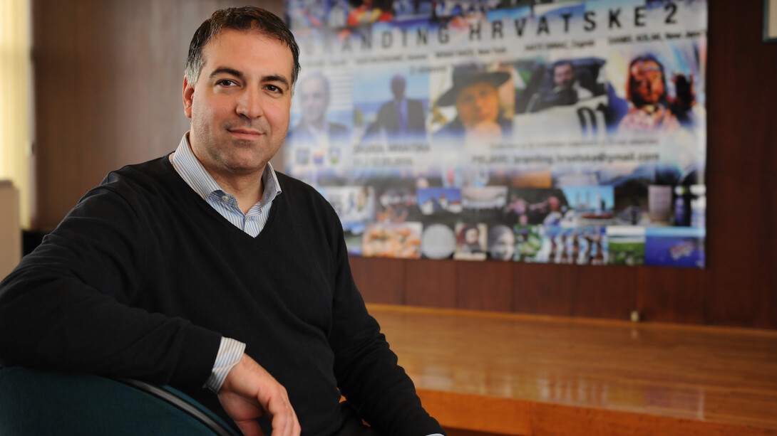 Petar Ćurić in front of the Branding Croatia 2