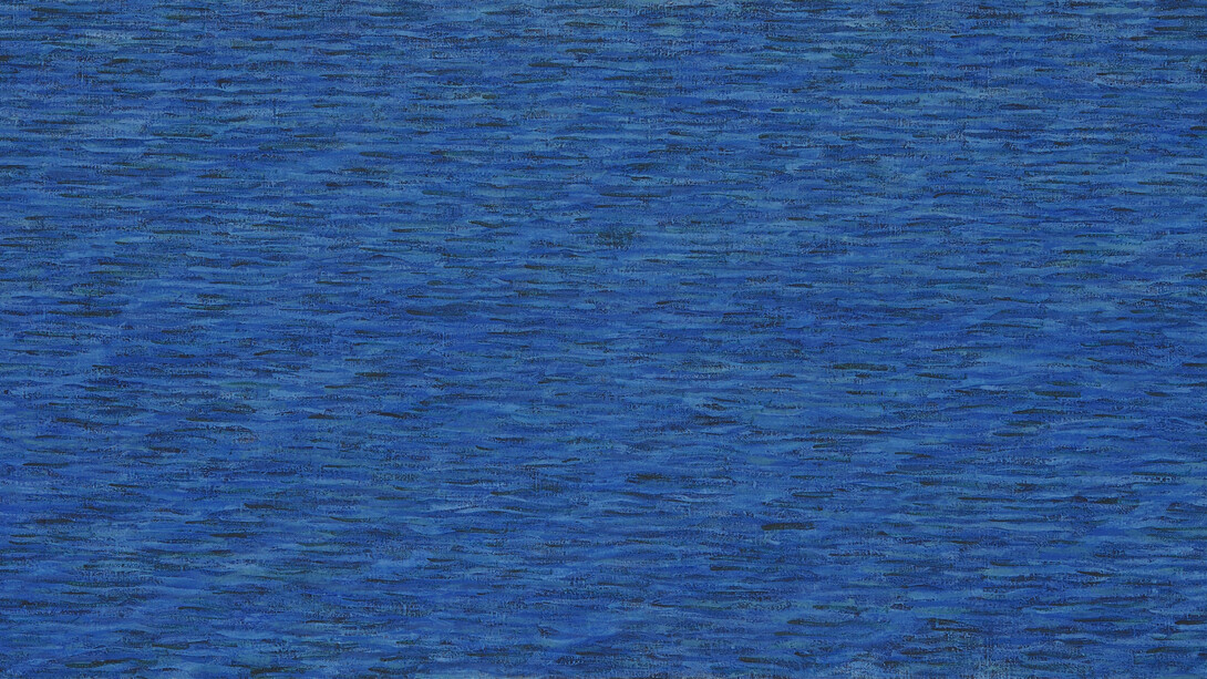 Curioso 1977,  olio su tela di lino, cm 110x220