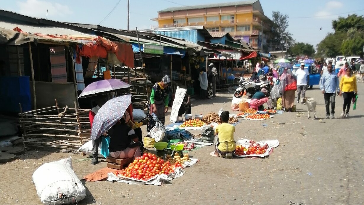 Mercato ad Addis Addeba, capitale dell'Etiopia, Africa