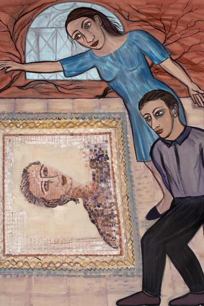 Eileen Cooper, Bacchus, 2017, oil on canvas, 122 x 92cm, courtesy the artist