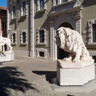 Domenico Ghidoni, Leoni, vista della mostra. Per gentile concessione della Fondazione Brescia Musei