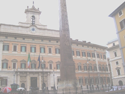 Il Palazzo di Montecitorio, sede della Camera dei deputati 