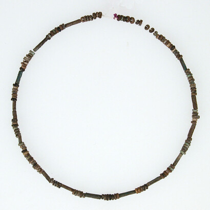 Date:4th–7th century
Geography:Made in Kharga Oasis, Byzantine Egypt
Culture:Coptic
Medium:Earthenware, glazed (green and white faience)
Dimensions:Overall: 11 7/16 x 1/8 in. (29 x 0.3 cm)
Classification:Ceramics
Credit Line:Rogers Fund, 1931