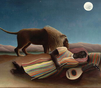 La Bohémienne endormie, 1897. Huile sur toile, 129,5 x 200,7 cm. The Museum of Modern Art, New York.