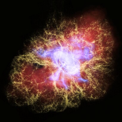 La visione multibanda della Nebulosa del Granchio offerta dai Grandi Osservatori. Immagine della Nebulosa del Granchio ripresa dal Compass. J. DePasquale, and R. Hurt (Caltech/IPAC)